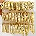 36 Pairs Gold Hoop Earrings Set for Women Multipack, Hypoallergenic Chunky Chain Twisted Hoop Earrings Pack, Fashion Dangle Earrings Jewelry for Gift (C-15Pairs Gold)