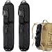 WYNEX Tattico Molle Accessorio Pouch, Zaino Tracolla Borsa Tracolla Nastro Tracolla Borsa Aggiuntiva Multifunzionale Strumenti di Caccia Sacchetto, Nero (aggiornato) - 2 confezioni, Taglia unica