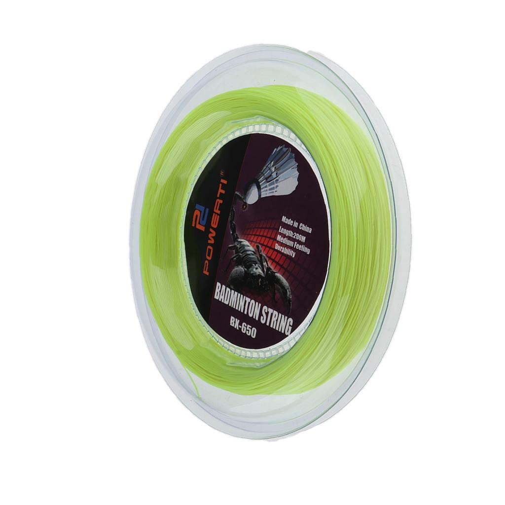 Giallo fluorescente di nylon durevole della corda della racchetta di badminton alta flessibilità