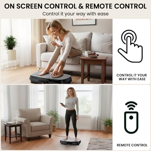 Image of Vibration Plate Exercise Machine: TISSCARE Vibrating Plates for Weight Loss and Lymphatic Drainage, 400lbs Shake Plate Whole Body Workout Platform for Home Fitness Fat Burner Gifts