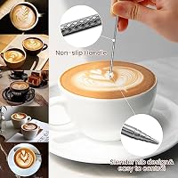 Milchkännchen, Dailyart Milchkännchen aus Edelstahl Milk Pitcher 350ml/12oz Milchkanne Milchschaumkännchen Milch Aufschäumen für Cappuccino und Latte Art, Silber – Ansicht 5