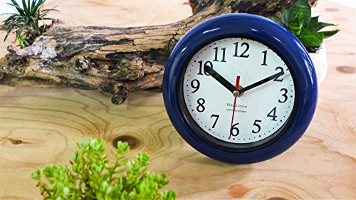 Perfect Shell Blue Ocean Water Resistant Clock, Quartz Movement, Simple Design, 6.5" In Diameter, Abs Glass Front, Flexible Options To Hang Or To Stand. Withstand Water Vapor And Moisture. #TOP7