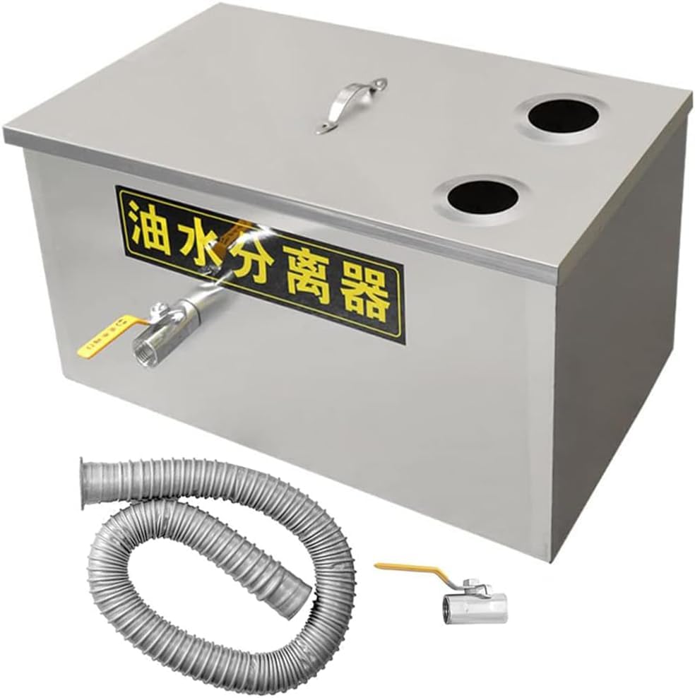 Amazon.com: Grease Trap, Stainless Steel Grease Interceptor, 2 Top ...