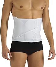 PAVIS - Fascia Addominale Anatomica Unisex – Altezza 24 cm – Taglia XL – Colore Bianco – Regolabile – Post-Operatorio per Contenzione Addominale – Traspirante e Anallergica – Made in Italy
