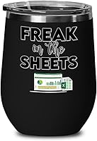 Vista 7 de Freak In The Sheets Excel Wine Tumbler for Accountant CPA Accounting Thank You Appreciation Ideas for Boss Coworker Office Humor 12 oz Powder Coated