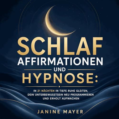 『Schlafaffirmationen und Hypnose: In 21 N&auml;chten in tiefe Ruhe gleiten, dein Unterbewusstsein neu programmieren und erhol