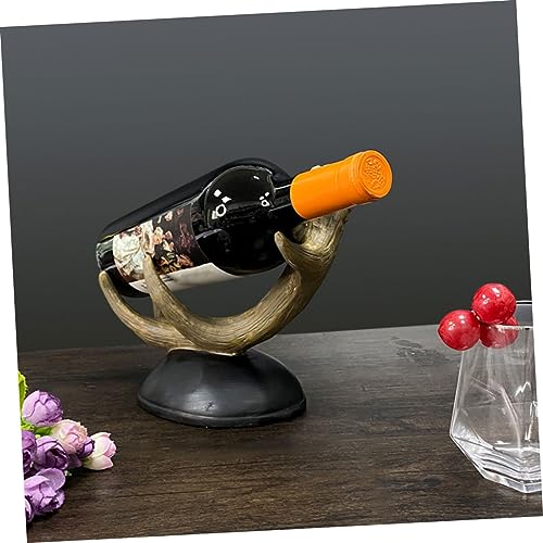 Soporte rústico de resina para botellas de vino miniatura 5