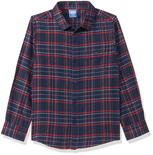 Image of Amazon Brand - Jam & Honey Boys 100% Cotton Printed Regular Fit Long Sleeve Shirt