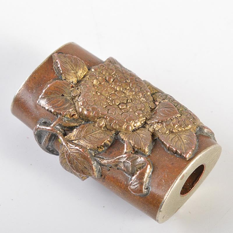 Amazon.co.jp: 時代金工細工 古銅鍍金 花刻 緒締 V R7366 : ホーム  