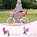 WEIZE Girls Bike for 3-5 Years Old Kids, 14 Inch Kids Bike with Training Wheels, Streamers, Basket and Doll Seat, Children Bicycles with Coaster Brake, Multiple Colors