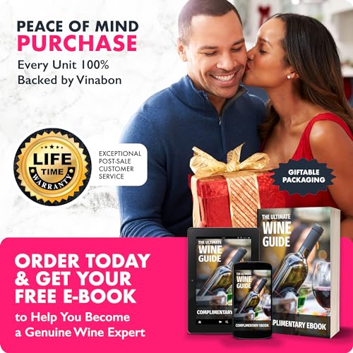 VINABON Aerador de vinho – Decantador de vinho tinto 3 em 1 de vários estágios de qualidade profissi