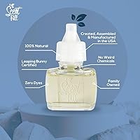 Vista 3 de Scent Fill Recambios de ambientador de menta fresca 100% natural, recambios de aceite perfumado, 3 recambios