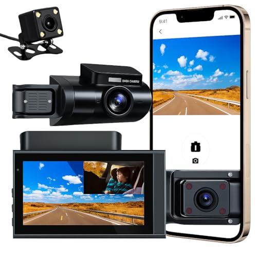 Image of 3K Dual Channel Dash Cam, STARVIS 2 IMX675 Sensor, ADAS, Built-in GPS Logger, Route Recorder, 2.7 inchIPS True Colors Display + with Night Vision, App Playback & Share, Optional Parking Monitoring