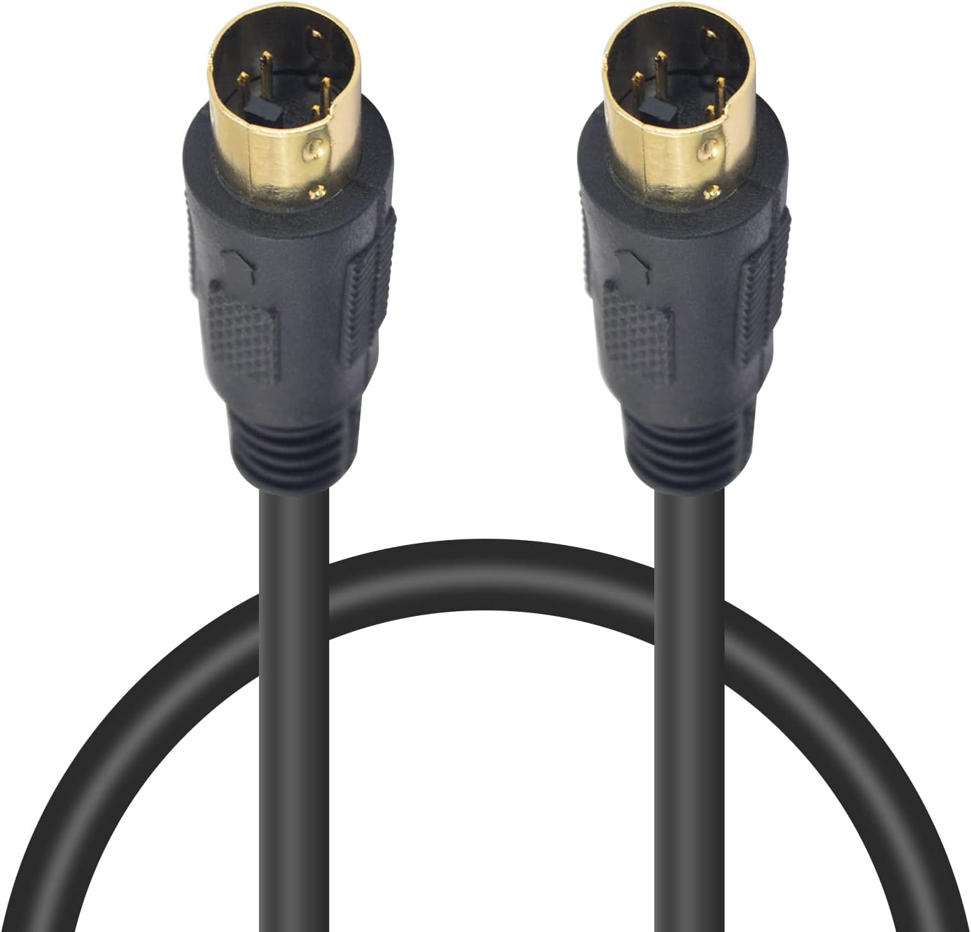 Poyiccot S-Video Cable, 3.3ft Mini DIN 4 Pin S-Video Cable Male to Male Gold Plated Mini DIN 4 Pin Connector Compatible with DVD Player, Home Theater, DSS receivers, VCRs, DVRs/PVRs