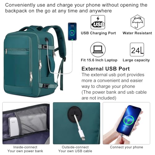 EZUOLA Carry On Backpack with USB Port