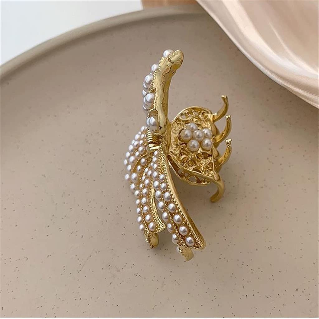 Forcine, fermagli, fermagli for capelli, fermagli for artigli, accessori for capelli con nodo imitazione perla fermaglio for capelli elegante clip for tutto il fiammifero femminile capelli lunghi cape
