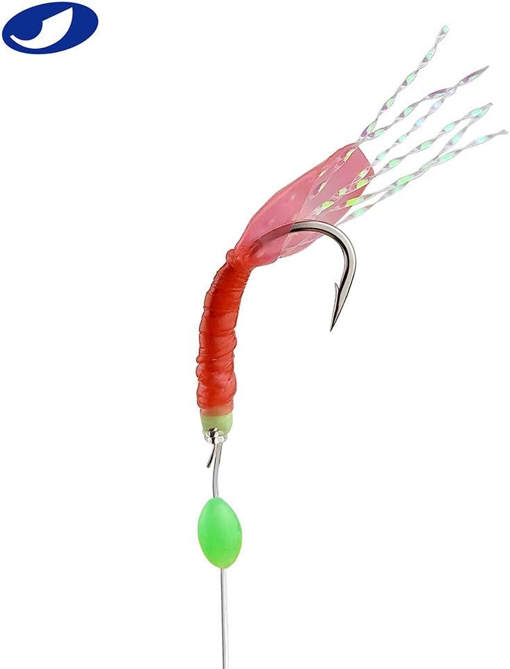 5/10/25/50/100 Packs Fishing Rigs 6 Hook/Set Red Skin Rubber Silk String Hook Fishing Lure Saltwater Freshwater Bait Rig Tackle 5#6#7#8#9#10#