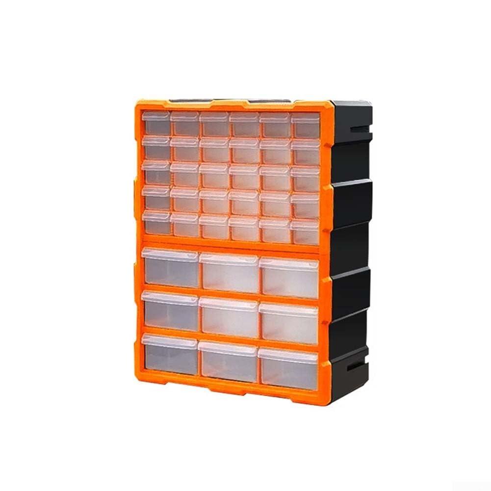 Scatola portaoggetti in plastica con 39 cassetti, organizer trasparente, per accessori hardware, componenti elettronici, sistema di ordinamento per casa e ufficio (verde 39 cassetti)