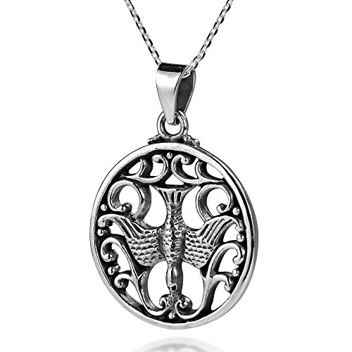 AeraVida Peace Dove Holy Spirit .925 Sterling Silver Pendant Necklace - Image 2