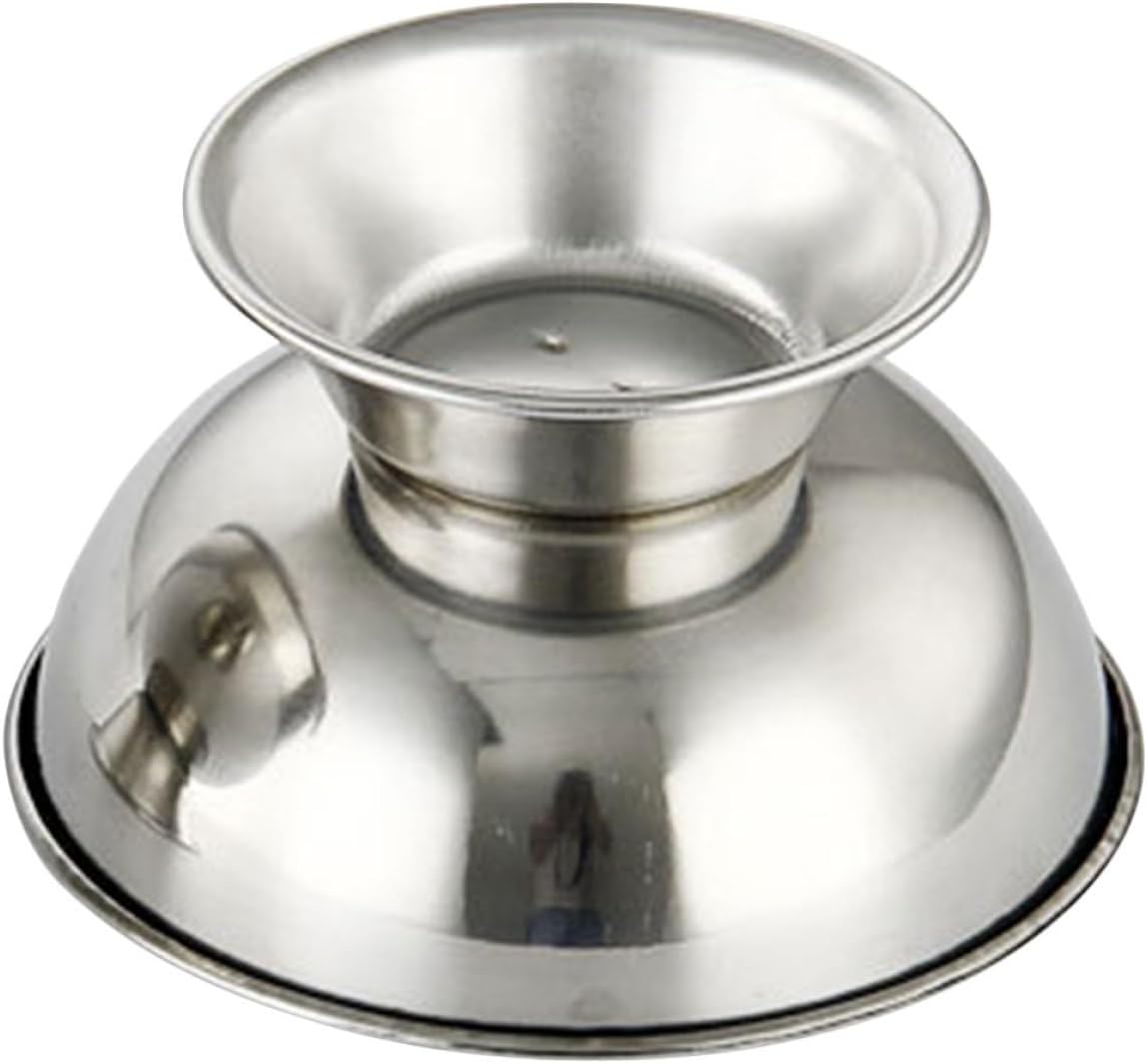 MAGICLULU Stainless Steel Shaving Bowl Large Footed Shave Mug Reusable Shaving Soap Bowl for Men Household