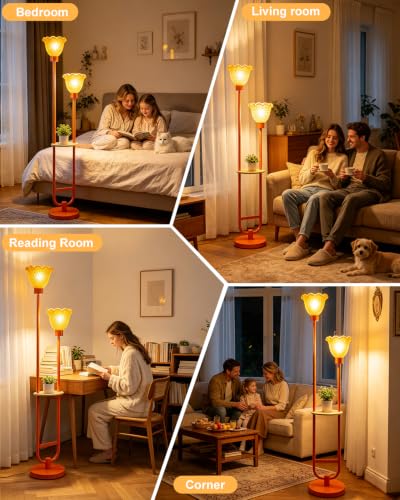 Image of Lightdot Globe Floor Lamp with LED Bulbs Included, Dimmable Floor Lamps,Unique Modern Standing Tall Lamp for Bedroom Living Room /Sofa Beside /Corner Decor-Gold