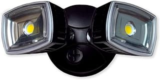 RAB Design 2HS-28-A-5K-BLK - Twin Head LED Floodlight - 28 Watt - 120 Volt - 5000K Daylight - Black Finish - 2000 Lumens