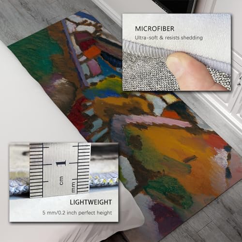 Tapis lavables art abstrait 160x200cm multicolore graffiti pour entree moderne - 6