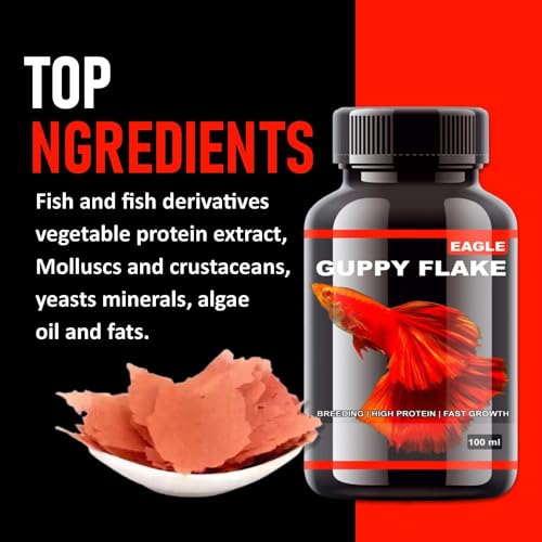 Eagle-Guppy-Flake-100ml-Aquarium-Fish-Food-Ideal-for-All-Types-of-Guppy-and-Tetra-and-Other-Small-Fish-Breeding-High-Protein-Fast-Growth