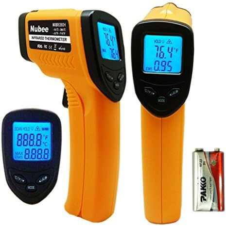 iGrove Laser LCD Digital IR Infrared Thermometer Temperature Meter Gun Point -50~330 Degree Non-Contact Thermometer, Home Multi Tools, Heat Checker Meter IP21