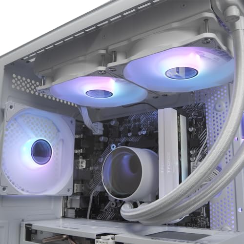 ionz Gaming PC - Desktop Computer, Ryzen 5 5600, NVIDIA RTX 5060,16GB RAM 1TB NVme SSD, 240mm AIO, Windows 11, 600W 80+ PSU, WiFi, (KZ 900, White) - Image 6