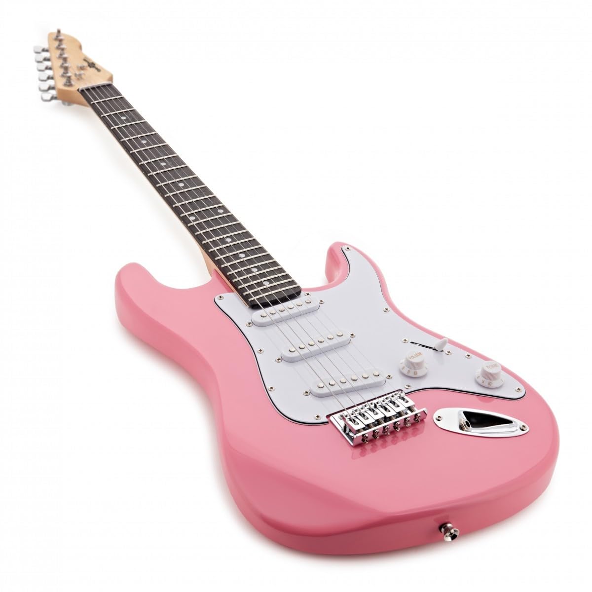 Kit Guitare Électrique LA 3/4 avec Ampli 10W, Housse, Rose | Pour jeunes débutants, design confortable et facile à prendre en main
