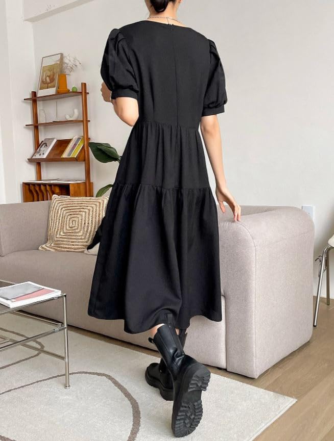 Image of Leriya Fashion Mini Dress for Women | One Piece Dresses for Womens | Stylish Dress for Woman |Mini Dresses Rayon for Women Stylish |Summer Casual Outfit Wear Events, Date & Evening Look