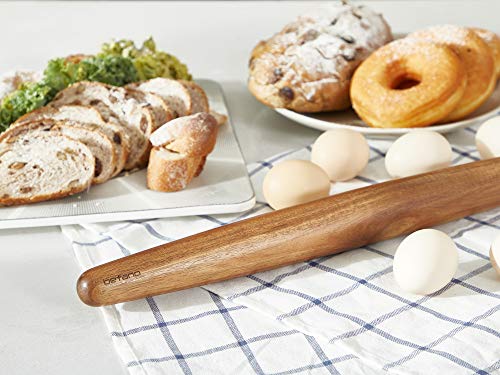 Befano 18 Inch Fondant French Rolling Pin Large Acacia Wood Rolling Pin Kitchen Dough Roller for Baking Pizza Cookie Dumpling Ravioli - Thumbnail 5