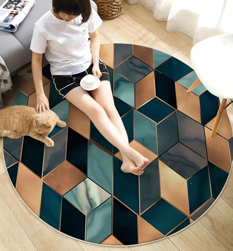 Tapis de décoration pour chambre et canapé au style marbre 120cm
