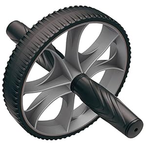 Body Sculpture Abdominal Exerciser Football Exercise Wheel, Black/Grey