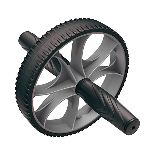 Body Sculpture Abdominal Exerciser Football Exercise Wheel, Black/Grey