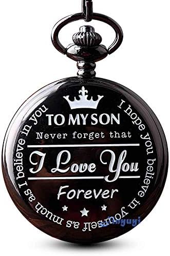 GORBEN Pocket Watches to My Son Forever Gifts for Son from Mom Dad for Christmas Birthday Graduation