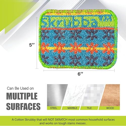 Image of Wet-it! Skrubba 3-Pack Reusable Dish Scrubbers - Non-Scratch Scouring Pads for Kitchen & Household - Eco-Friendly, Dishwasher Safe Scrub Sponges for Dishes, Pots & Pans (Vogue)