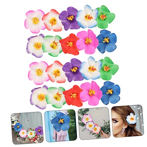 20pcs Simulated Hibiscus Flower Faux Flower Head Mini Flowers for Crafts Flowers Heads for Party Faux Flowers Flower Head for Crafts Flowers Artificial Flowers Flower Heads
