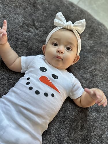 Cute Winter Snowman Carrot Face Christmas Baby Creeper Bodysuit Onesie4