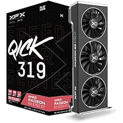 XFX Speedster QICK319 Radeon RX 6750XT Core - Tarjeta gráfica para Videojuegos con 12 GB GDDR6 HDMI 3 x DP, AMD RDNA™ 2 (RX-675XYJFDP)