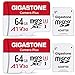 Produktbild Gigastone Kamera Plus 64GB MicroSDXC Speicherkarte 2er-Pack + SD Adapter, für Action-Kamera und Drohne, Lesegeschwindigkeit bis zu 95MB/s, Full HD-Videoaufnahme, A1 U3 Klasse 10 Micro SD Karte UHS-I