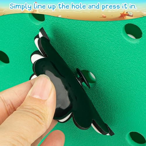 Rubber Beach Bag Accessories Charms for Flower?Bogg Bag decorations for differents ornament with 0.5'' dia Hole-5 Pack 5