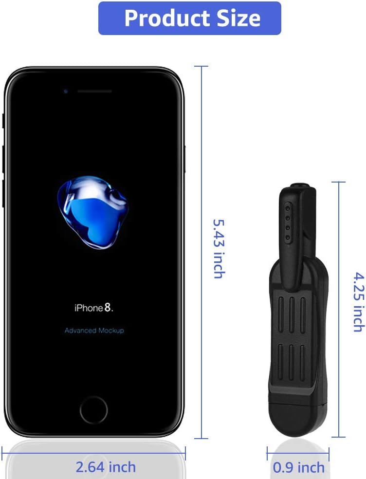Hidden Spy Camera, 1080P Mini Pen Camera with Picture Taking orLoop Recording, Body Wearable Recorder, Rechargeable HD Portable Pocket Recording Cam for Security Surveillance Business Meetings.