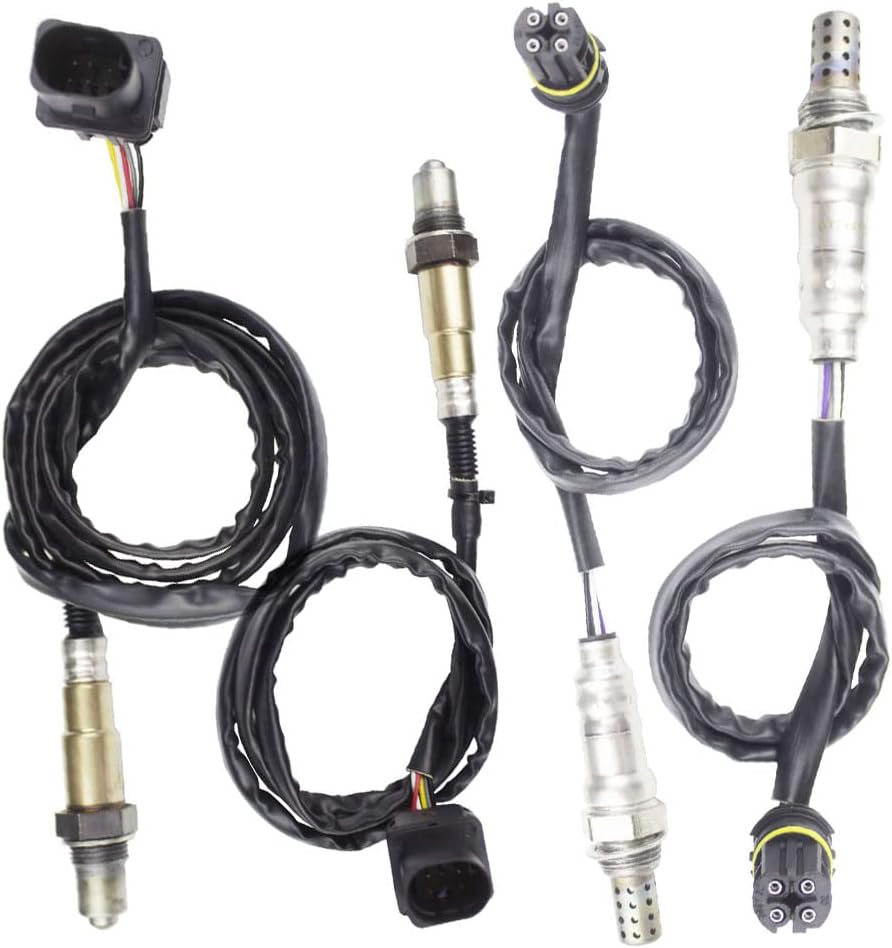 4PCS Oxygen O2 Sensor 1 & 2 for BMW 323i 325i 325xi 330i 330xi 525i 525xi 530i 530xi 2.5L/3.0L Upstream + Downstream