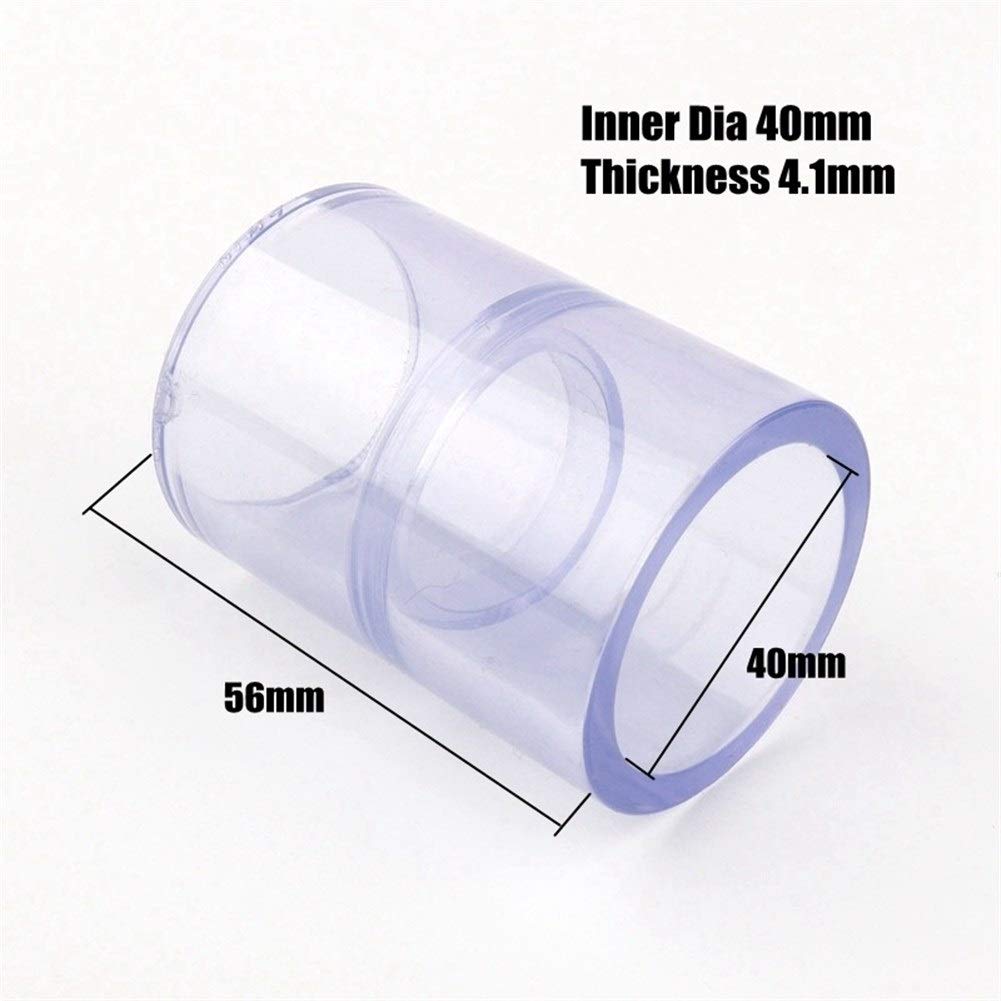 Outils de réparation de tuyaux D.I. 40mm PVC transparent Raccord de tuyau Aquarium Fish Tank Tube Direct Joints de jardin d'eau d'irrigation de tuyaux Connecteurs 10pcs / lot