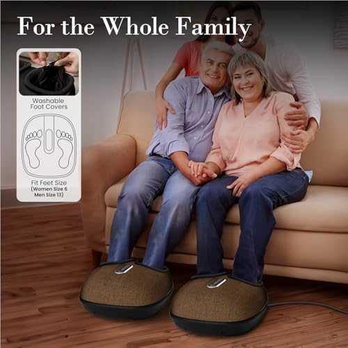 Image of CuPiLo Foot Massager with Heat, FSA Eligible HSA Store, Shiatsu Feet Massager with Remote Control, 5 Level Compression Knead Foot Massage for Plantar Fasciitis, Birthday Gifts for Women Men Mom Dad