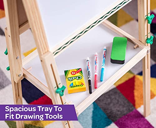 Crayola Kids Mini Wooden Art Easel & Supplies, Toddler Toys, Gift For Kids, Ages 3, 4, 5, 6 #TOP6