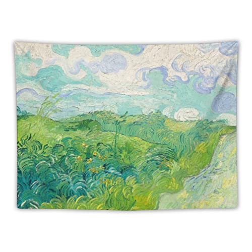Bionzax Van Gogh Green Wheat Fields Tapestry For Bedroom, College Dorm And Living Room, Gifts Abstract & Painting Wall Hanging Tapestries For Men, Women Or Kids Small 30"X40" #TOP1