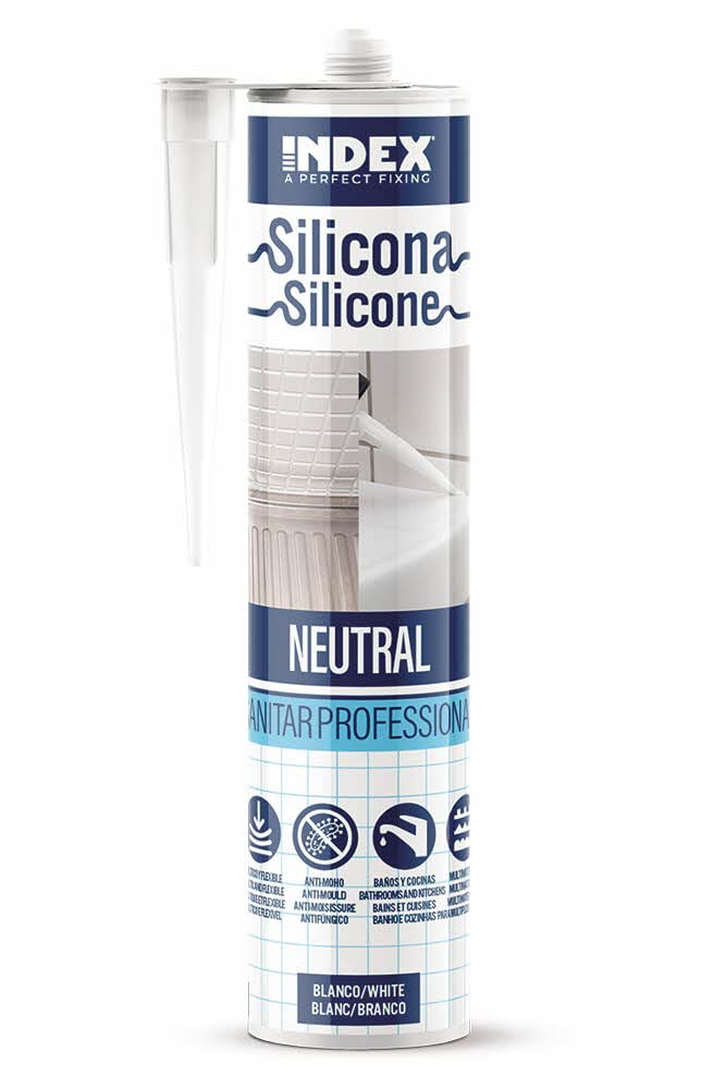 Mastic silicone professionnel blanc 280 ml de qualité résistant aux UV et aux intempéries pour salle de bain et douche